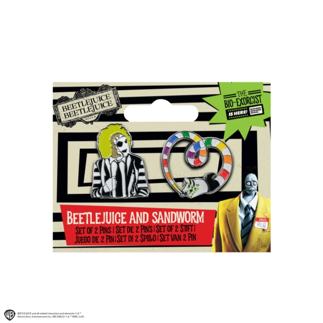 Book cover of: Set of 2 Beetlejuice and Sandworm Pins