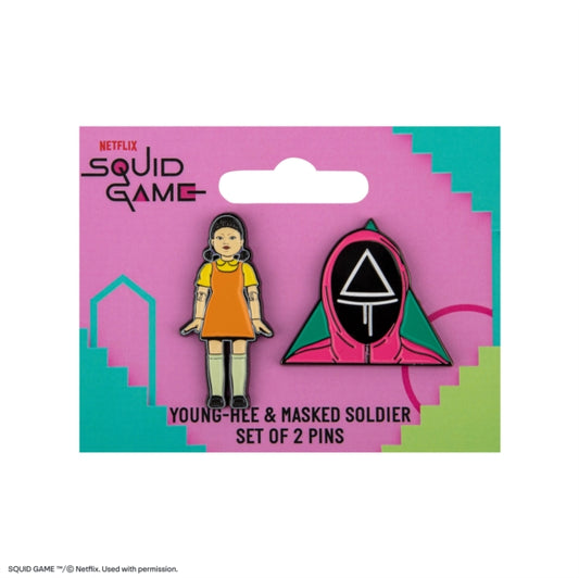 Book cover of: Set of 2 Pins Young-Hee & Squid Game Soldier