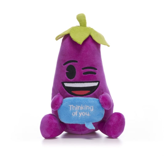 Book cover of: 7" Aubergine Emoji Plush Gift