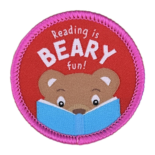 Book cover of: Reading is Beary Fun Sew On Patch
