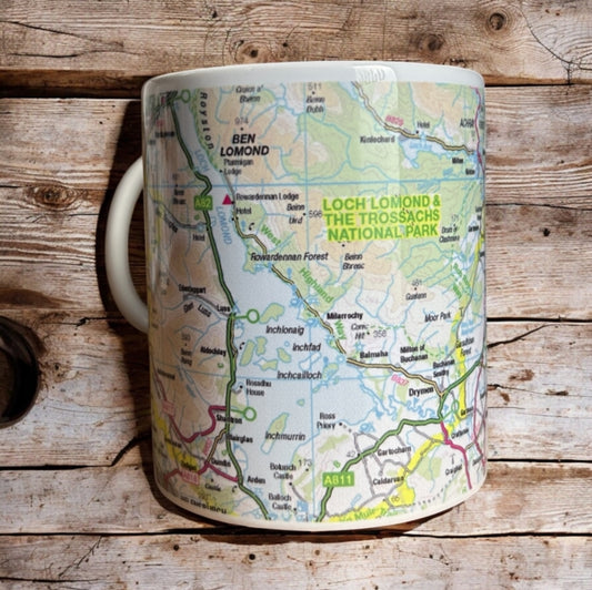 Book cover of: OS Map Ceramic Mug - Loch Lomond and The Trossachs National Park