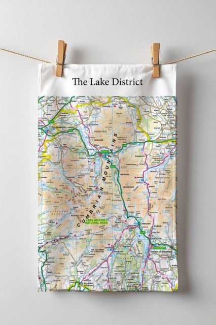 Book cover of: OS Map Tea-towel - Lake District National Park