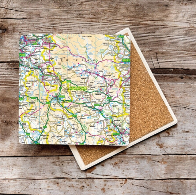 Book cover of: OS Map Ceramic Single Coaster - Peak District National Park