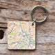 Book cover of: OS Map Wooden Square Key-ring - Lake District National Park