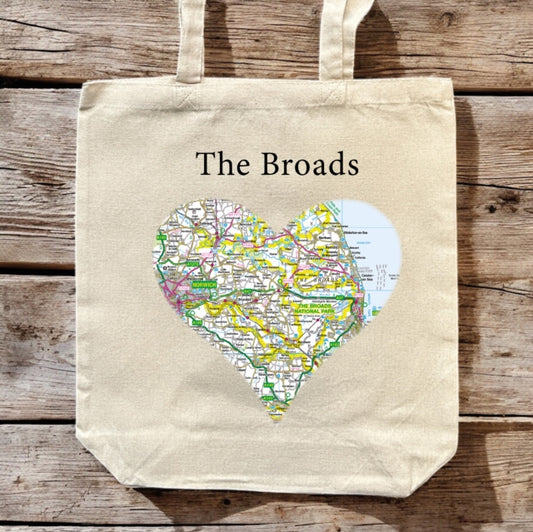 Book cover of: OS Map Premium Canvas Tote Bag - The Broads