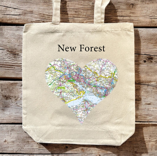 Book cover of: OS Map Premium Canvas Tote Bag - New Forest National Park