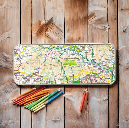 Book cover of: OS Map Metal Pencil Tin - Brecon Beacons National Park