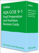Book cover of: AQA GCSE 9-1 Food Preparation & Nutrition Revision Cards. By: Collins Collins GCSE