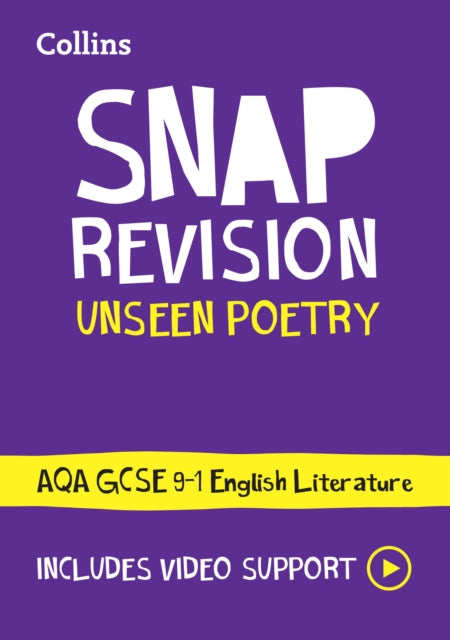 AQA Unseen Poetry Anthology Revision Guide, Ideal for the 2025 and 2026 Exams 9780008551568 Collins Collins GCSE
