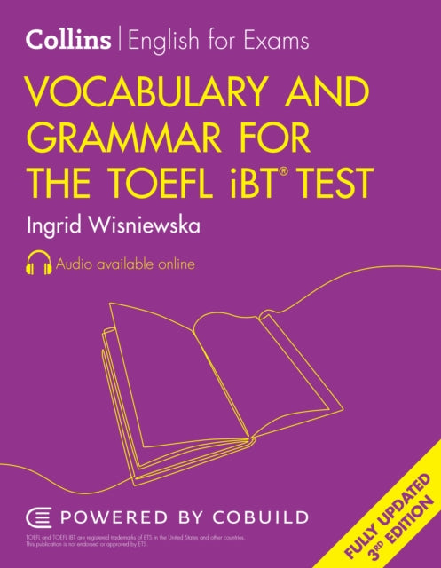 Book cover of: Vocabulary and Grammar for the TOEFL iBT® Test. By: Ingrid Wisniewska
