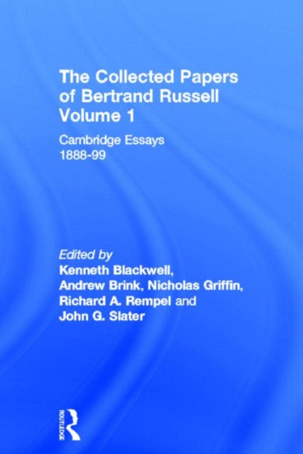Book cover of: Collected Papers of Bertrand Russell, Volume 1. By: K. Blackwell