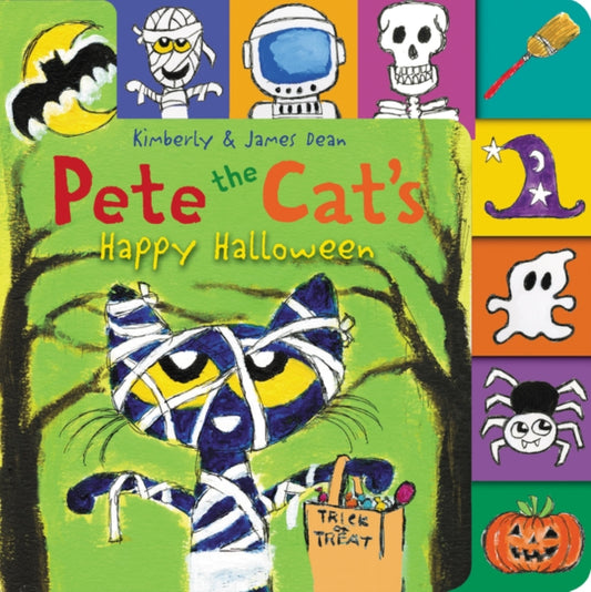 Book cover of: Pete the Cat’s Happy Halloween. By: James Dean