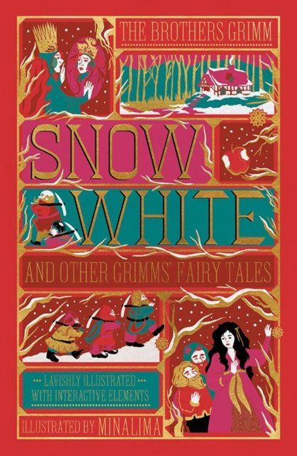 Book cover of: Snow White and Other Grimms' Fairy Tales (MinaLima Edition). By: Brothers Grimm