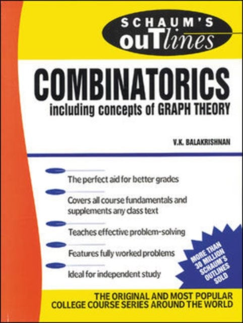 Book cover of: Schaum's Outline of Combinatorics. By: V. K. Balakrishnan