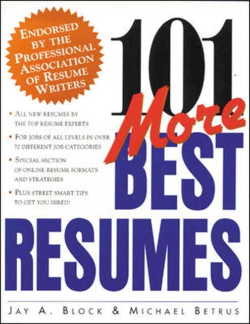 Book cover of: 101 More Best Resumes. By: Jay A. Block