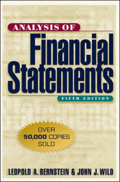 Book cover of: Analysis of Financial Statements. By: Leopold A. Bernstein
