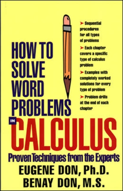 Book cover of: How to Solve Word Problems in Calculus. By: Eugene Don