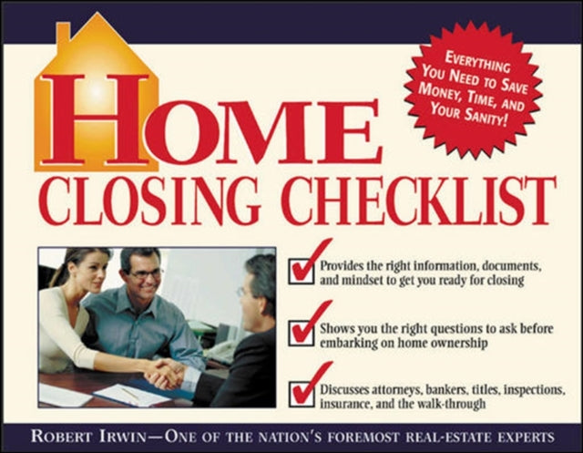 Book cover of: Home Closing Checklist. By: Robert Irwin