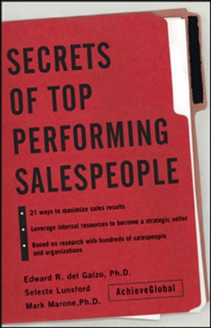 Book cover of: Secrets of Top-Performing Salespeople. By: Edward R Delgaizo