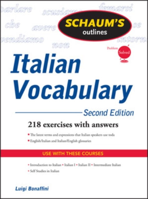 Book cover of: Schaum's Outline of Italian Vocabulary, Second Edition. By: Luigi Bonaffini