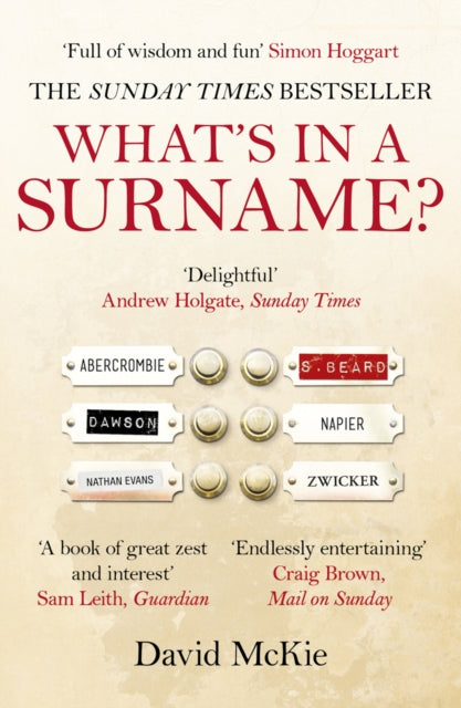 Book cover of: What's in a Surname?. By: David McKie