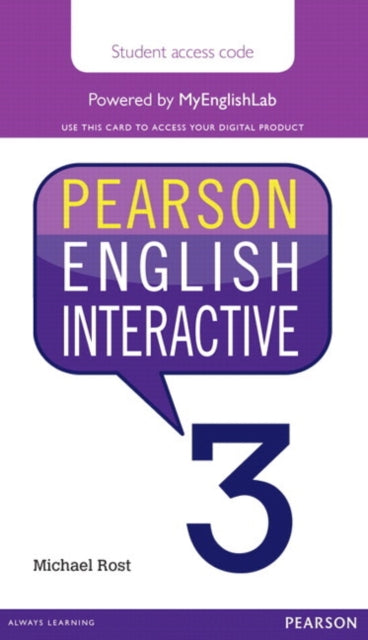 Book cover of: Pearson English Interactive 3 (Access Code Card). By: Michael Rost