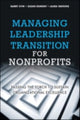 Book cover of: Managing Leadership Transition for Nonprofits. By: DYM  BARRY