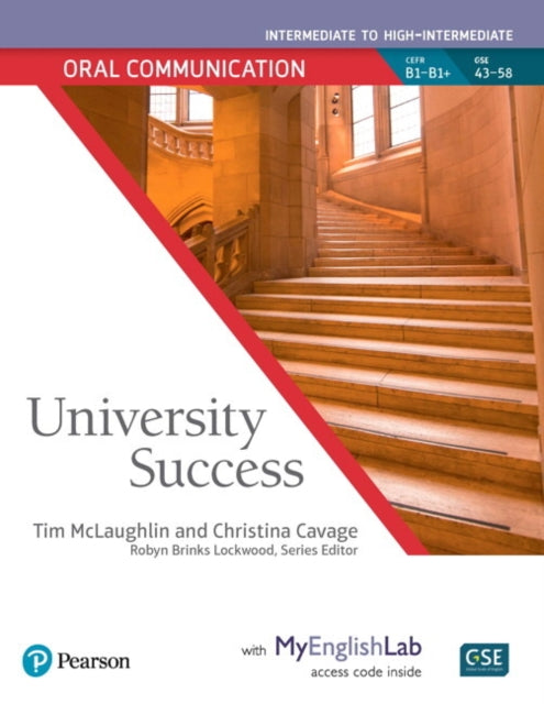 Book cover of: University Success Oral Communication Intermediate, Student Book with MyLab English. By: Pearson