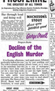 Decline of the English Murder 9780141191263 George Orwell