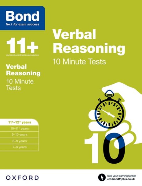 Book cover of: Bond 11+: Verbal Reasoning: 10 Minute Tests. By: Frances Down