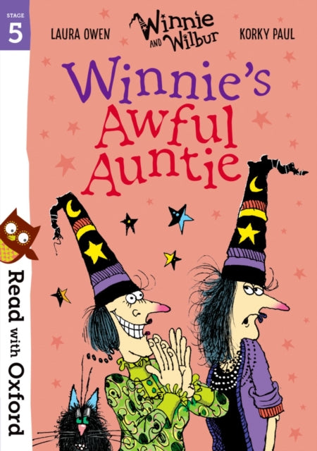 Book cover of: Read with Oxford: Stage 5: Winnie and Wilbur: Winnie's Awful Auntie. By: Laura Owen