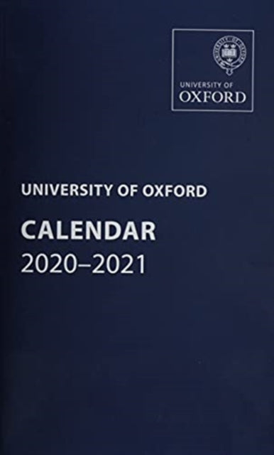 Book cover of: University of Oxford Calendar 2020-2021