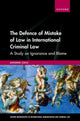 Book cover of: Defence of Mistake of Law in International Criminal Law. By: Antonio Coco