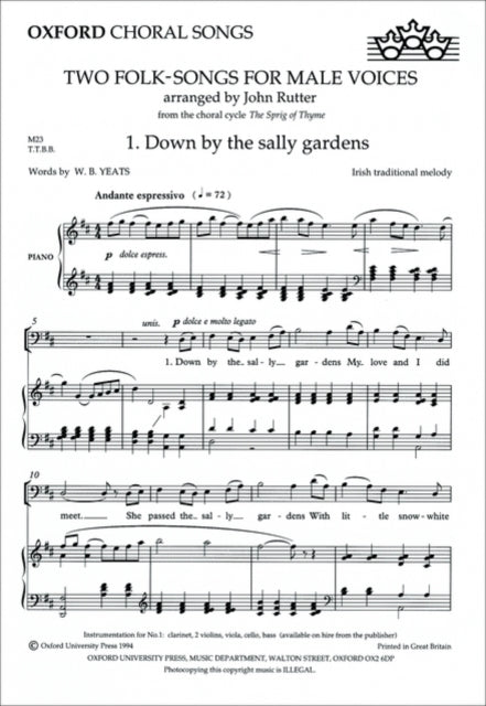 Book cover of: Two folk-songs for male voices from The Sprig of Thyme