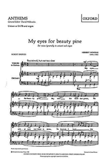 Book cover of: My eyes for beauty pine