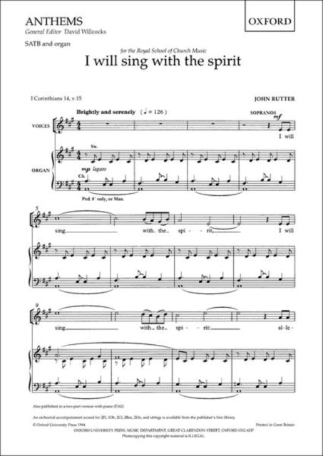 Book cover of: I will sing with the spirit