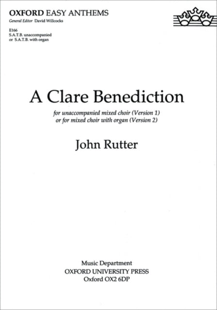 Book cover of: Clare Benediction