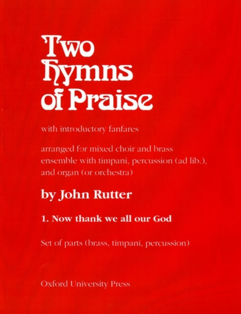 Book cover of: Now thank we all our God. By: John Rutter