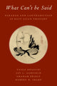 Book cover of: What Can't be Said. By: Yasuo Deguchi
