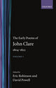 Book cover of: Early Poems of John Clare 1804-1822: Volume I