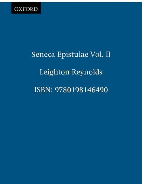 Book cover of: Seneca Epistulae Vol. II. By: Seneca the Younger