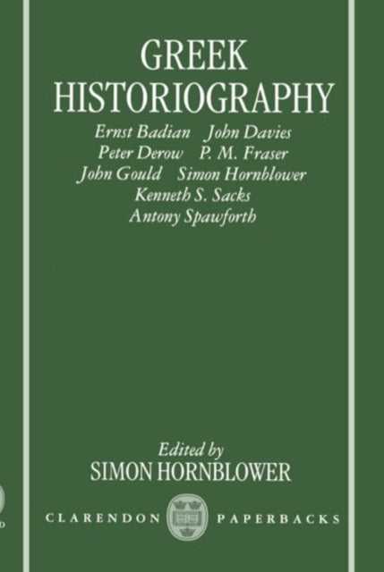 Book cover of: Greek Historiography. By: Simon Hornblower