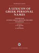 Book cover of: Lexicon of Greek Personal Names: Volume III.B: Central Greece: From the Megarid to Thessaly