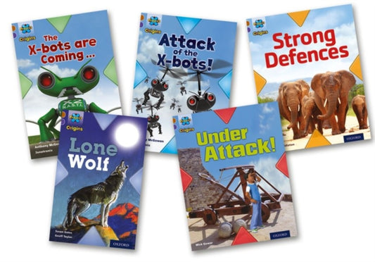 Book cover of: Project X Origins: Brown Book Band, Oxford Level 11: Strong Defences: Mixed Pack of 5. By: Anthony McGowan