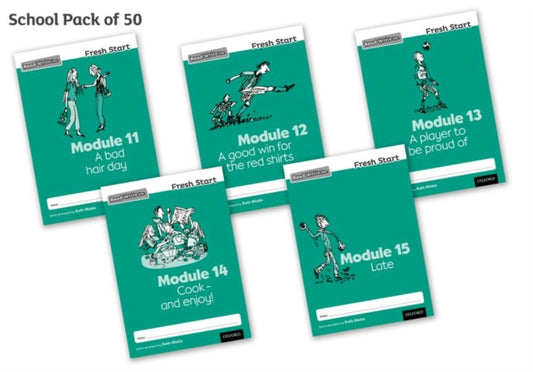Book cover of: Read Write Inc. Fresh Start: Modules 11-15 - School Pack of 50. By: Ruth Miskin