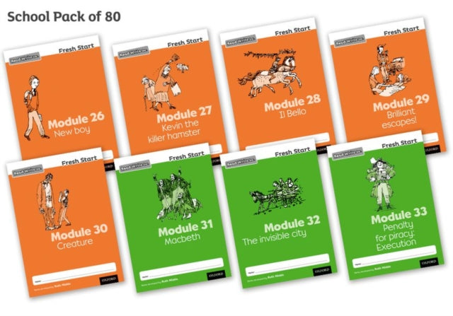 Book cover of: Read Write Inc. Fresh Start: Modules 26-33 - School Pack of 80. By: Ruth Miskin