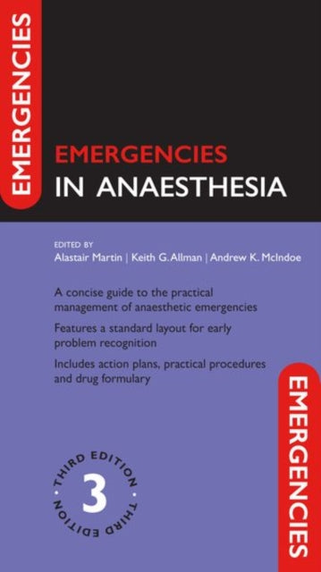 Book cover of: Emergencies in Anaesthesia. By: Alastair Martin