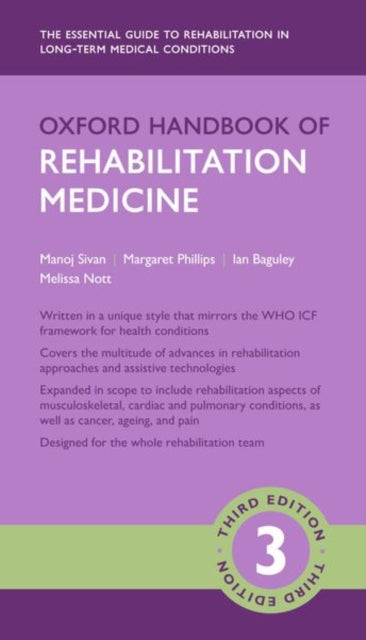 Book cover of: Oxford Handbook of Rehabilitation Medicine. By: Manoj Sivan