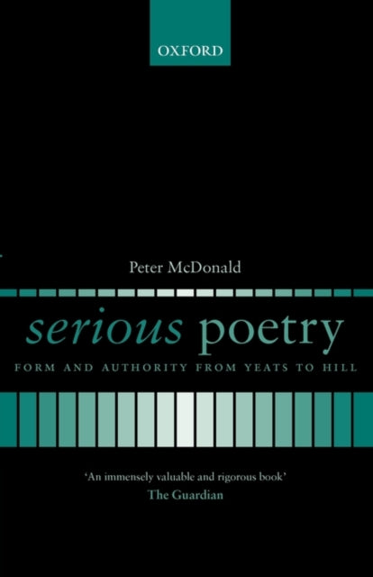Book cover of: Serious Poetry. By: Peter McDonald