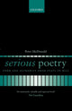 Book cover of: Serious Poetry. By: Peter McDonald